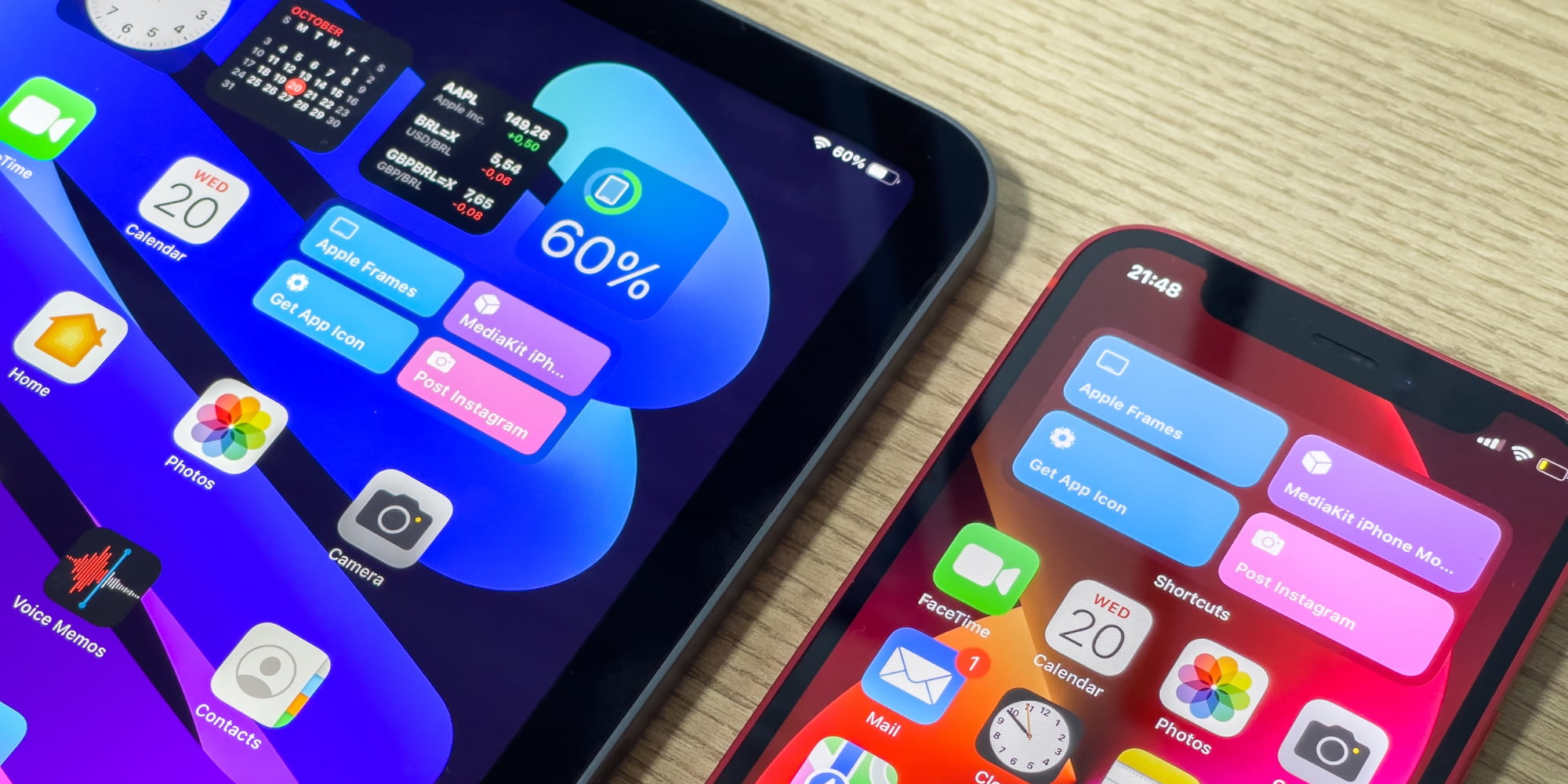 หน้าจอ iOS ที่ปรับ UI ให้เหมาะกับอุปกรณ์หน้าจอใหญ่