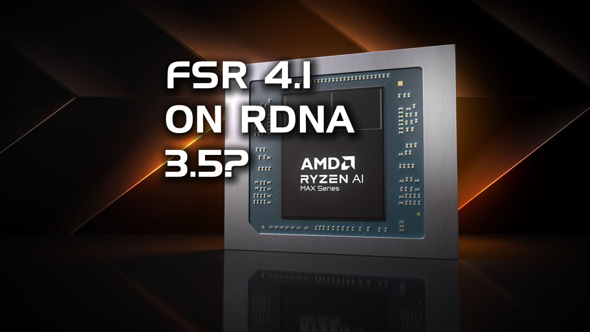 ภาพโปรโมต AMD FSR 4.1 บนชิป Ryzen AI Max