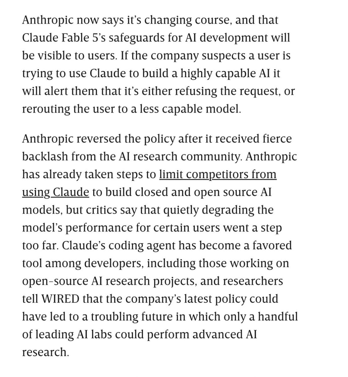 ภาพประกอบคำแถลงของ Anthropic เรื่อง guardrail ที่มองไม่เห็นใน Fable 5