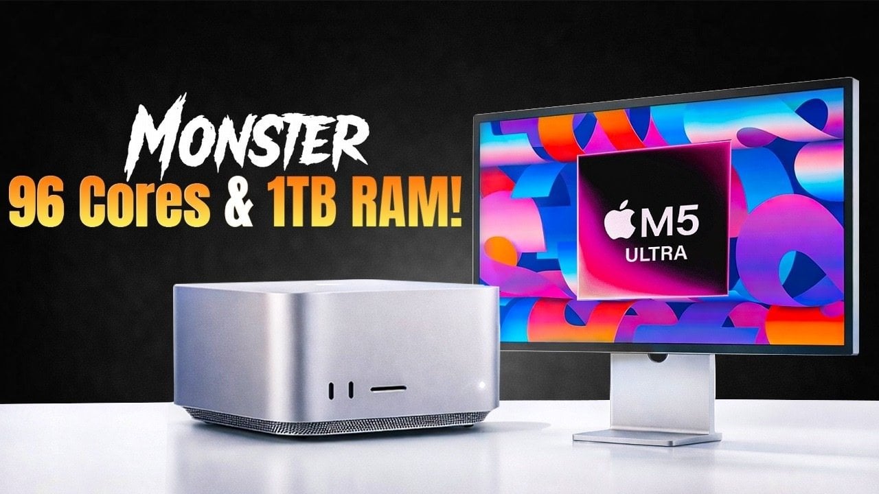 ภาพประกอบคลิปรีวิวที่พูดถึงจำนวนคอร์และหน่วยความจำสูงสุดของ Mac Studio รุ่นใหม่