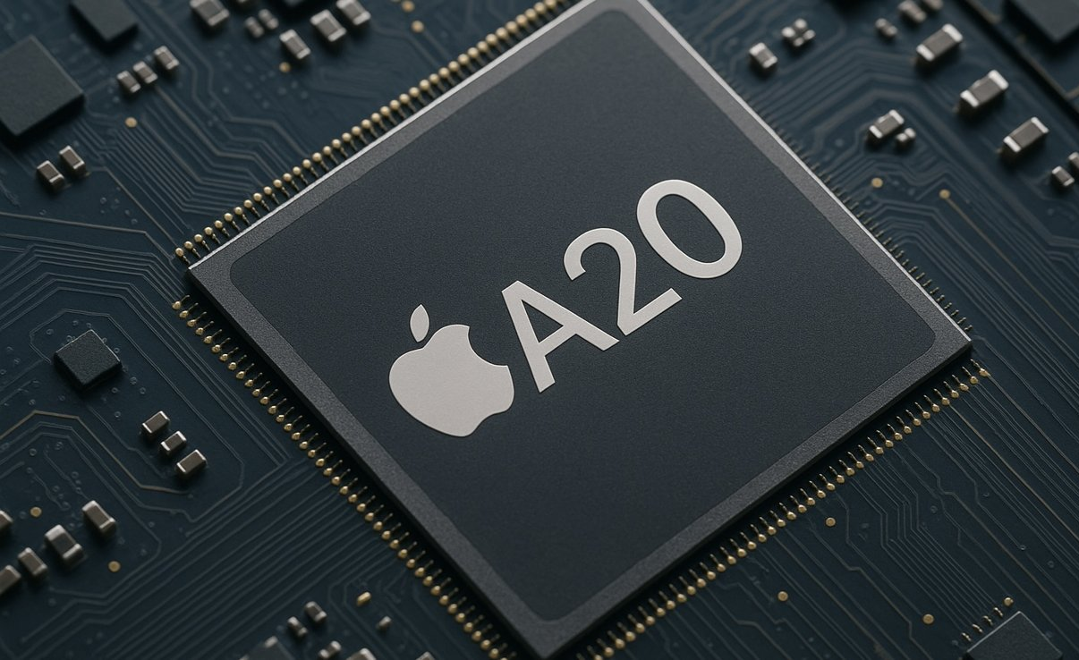 ชิป Apple A20 ติดตั้งบนแผงวงจร