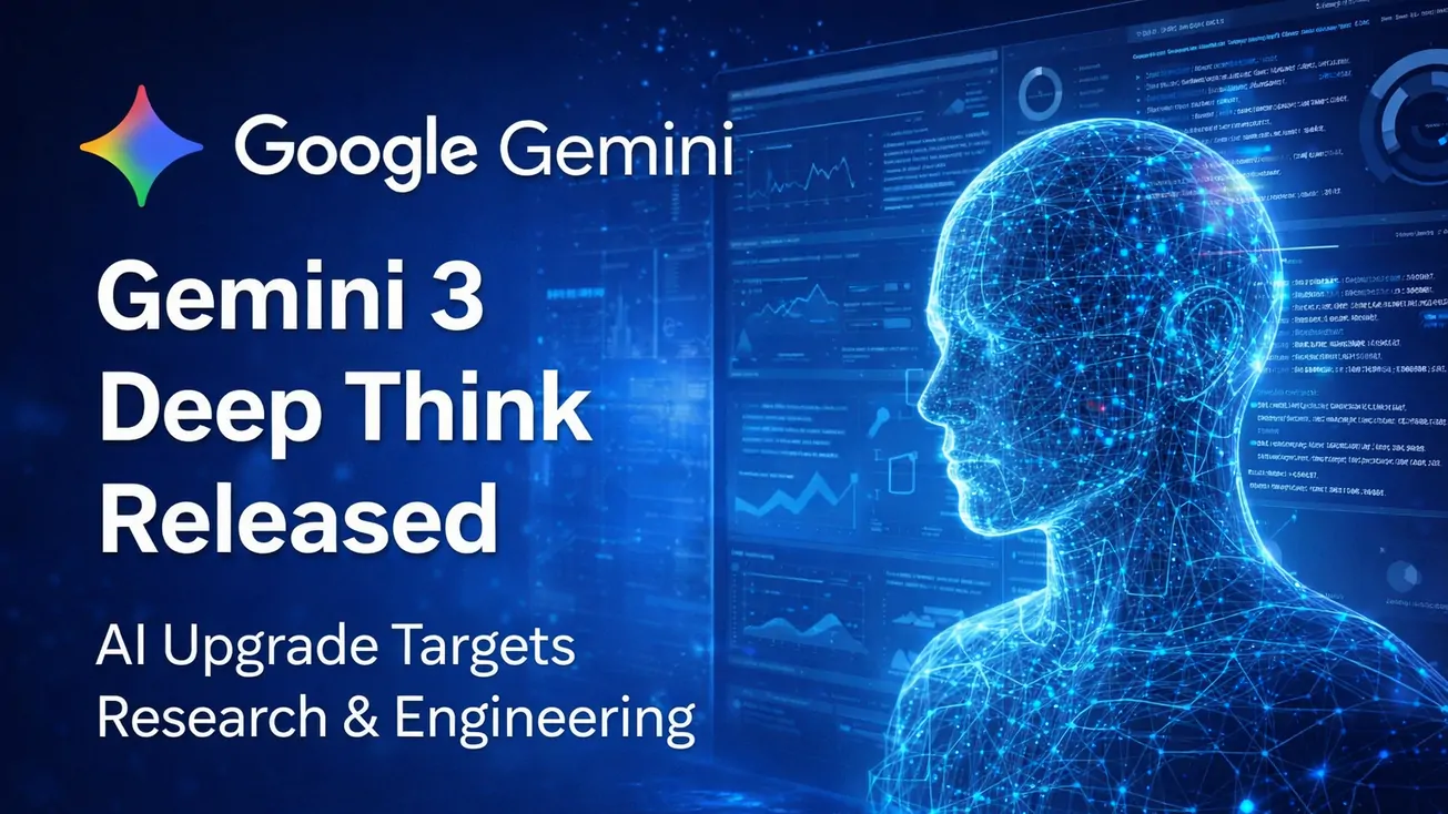 แบนเนอร์แบรนด์ Google Gemini สื่อถึงการอัปเกรดความสามารถของโมเดล
