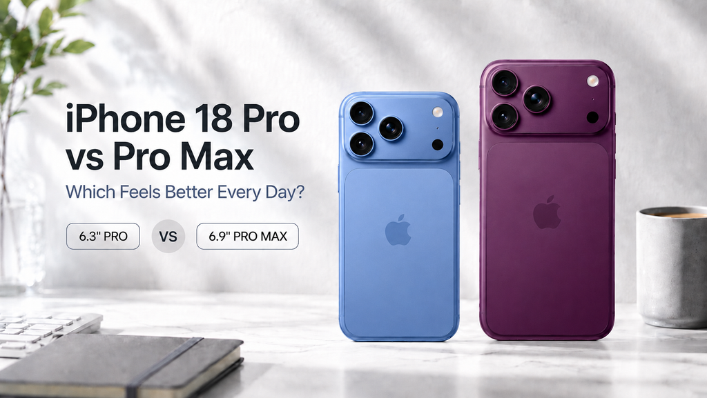 iPhone 18 Pro Max ตัวเครื่องด้านหน้าและด้านหลัง