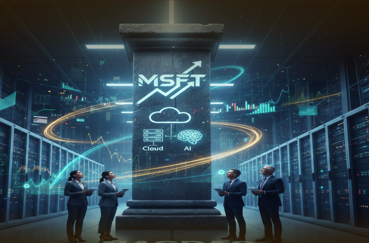 Microsoft logo with Cloud and AI icons, representing the services covered by the new privacy standard