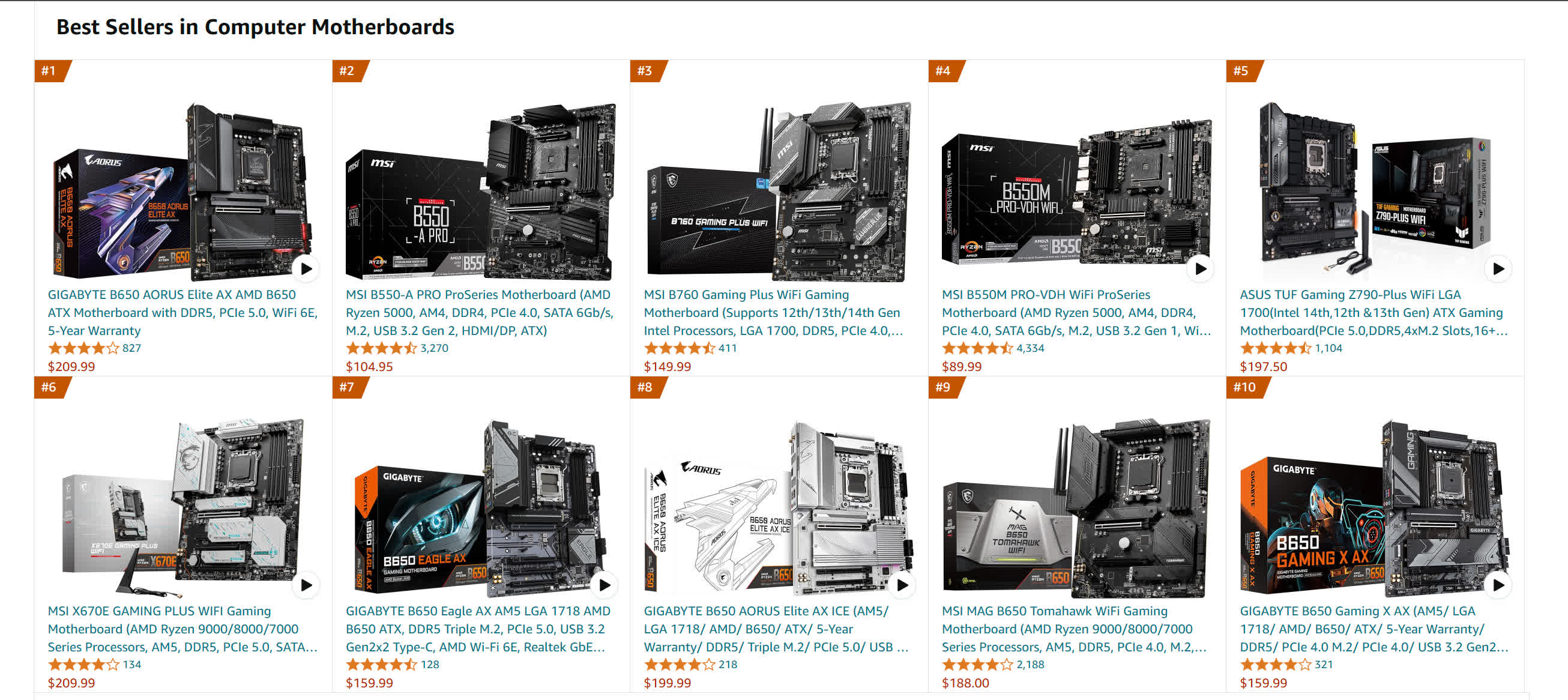 ชิ้นส่วน PC ที่ได้รับผลกระทบจากราคาหน่วยความจำที่พุ่งสูง