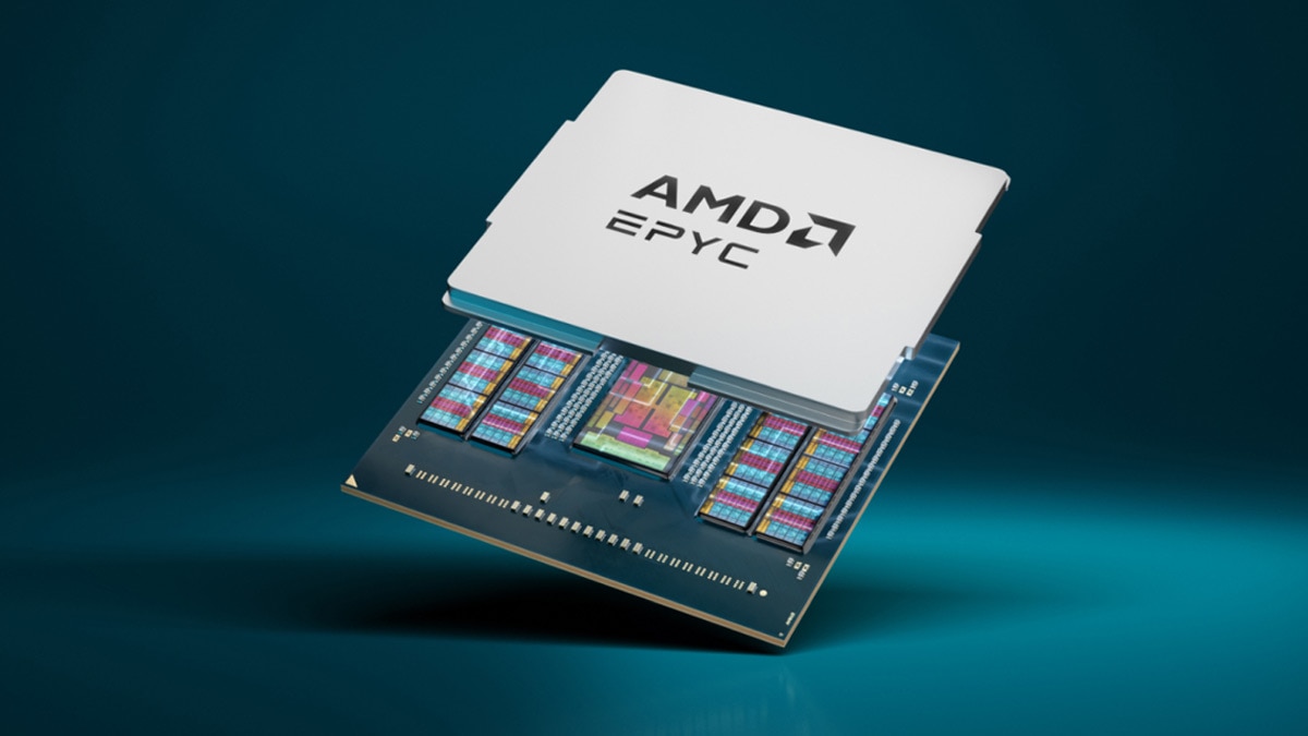 ภาพซิลิคอนไดของชิป AMD EPYC แสดงแกนประมวลผลและ I/O die ที่ใช้ในสถาปัตยกรรม Turin