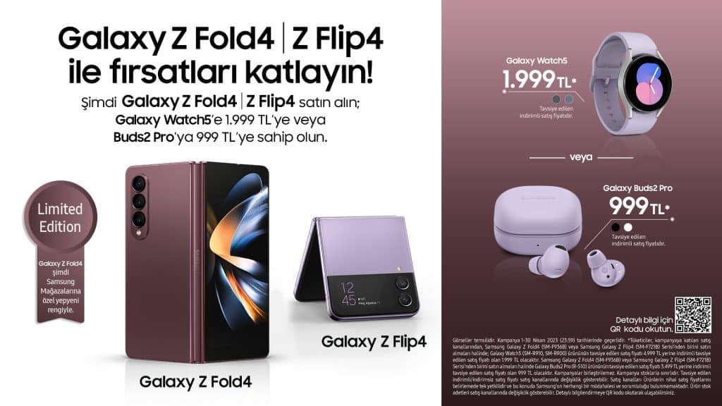 ตัวอย่างสื่อโปรโมชันเก่าของ Galaxy Z Fold และ Z Flip รุ่นก่อนหน้าที่จับคู่กับส่วนลดอุปกรณ์เสริม