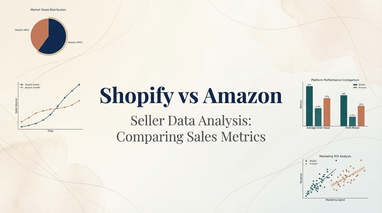 ภาพประกอบเปรียบเทียบ Shopify และ Amazon ในฐานะแพลตฟอร์มอีคอมเมิร์ซ